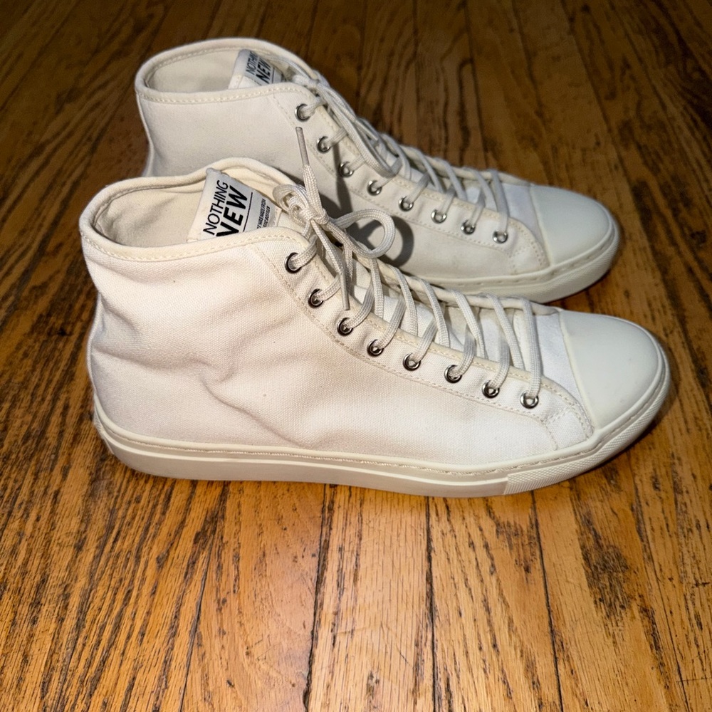 Nothing New White High-Top Sneakers Sz Men’s 10M - Picture 1 of 14